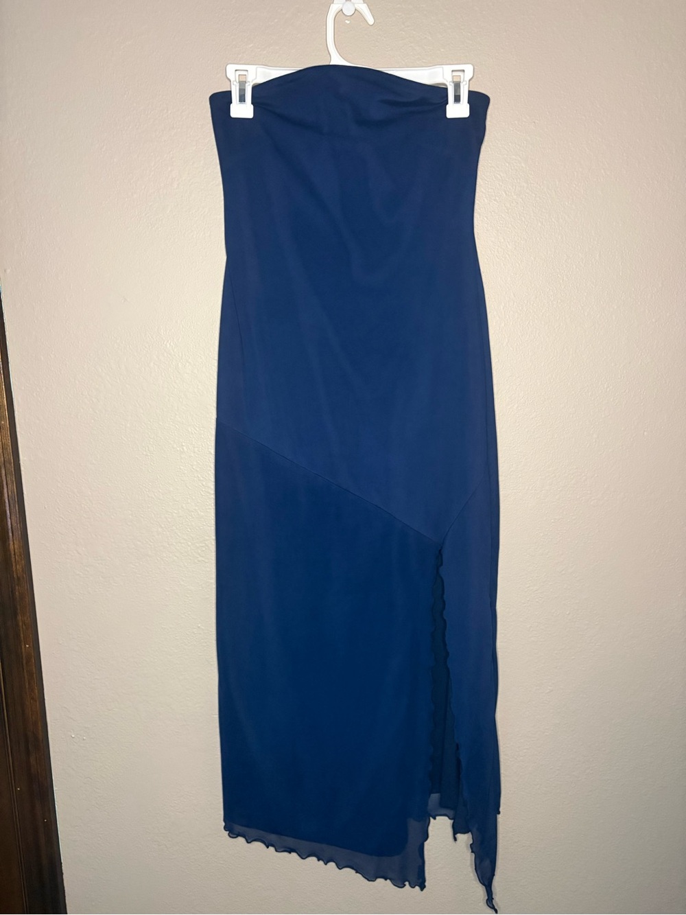 Urban Outfitters Navy Strapless Midi Dress